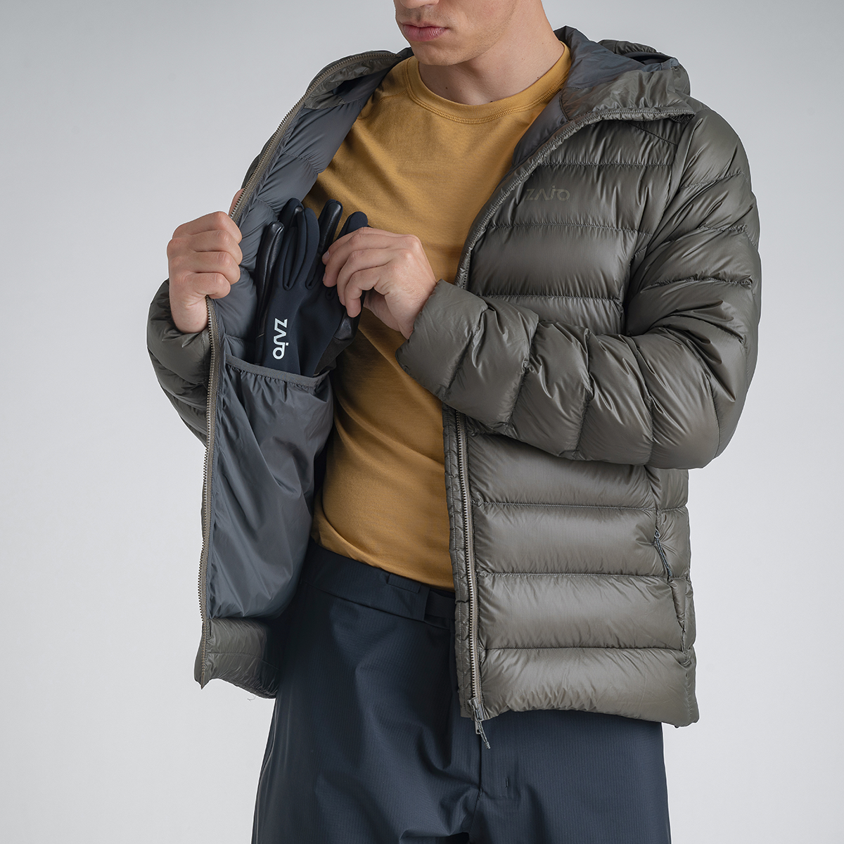 Alto Men's Ultralight Down Jacket — Black Olive
