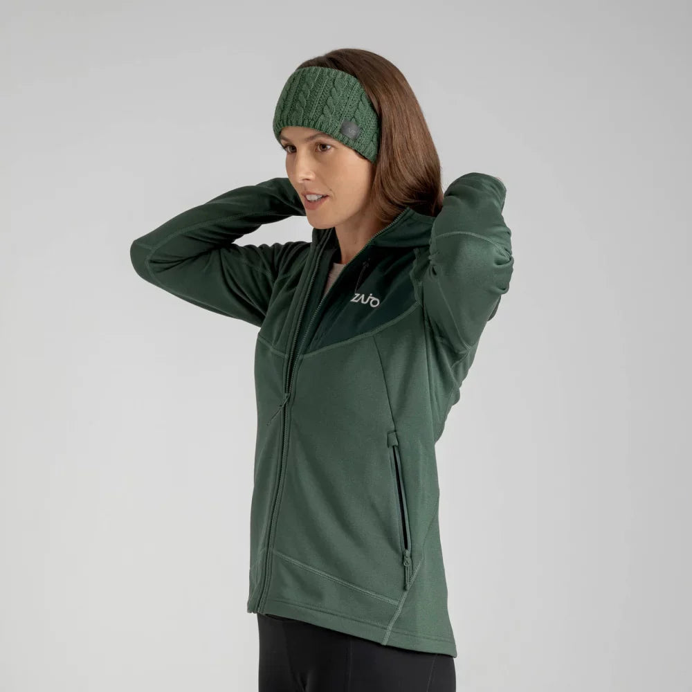Amiko Women's Fleece Hooded Jacket — Golden Brown