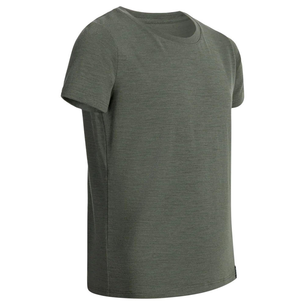 Amo Kid's Merino T-shirt — Thyme Green