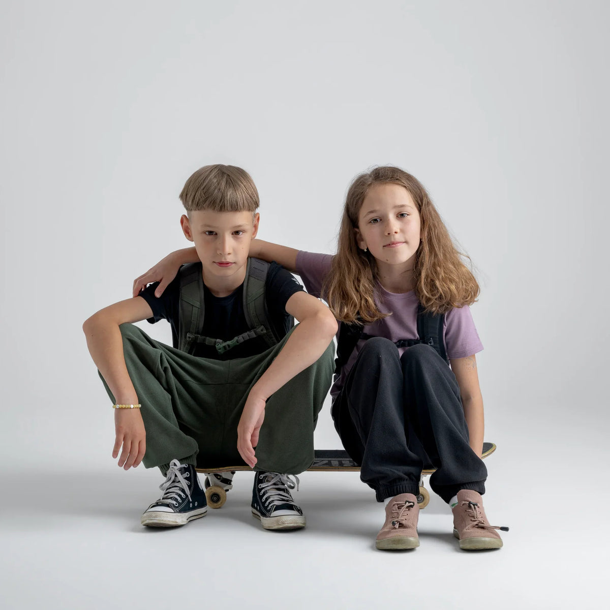 Amo Kid's Merino T-shirt — Iced Mauve