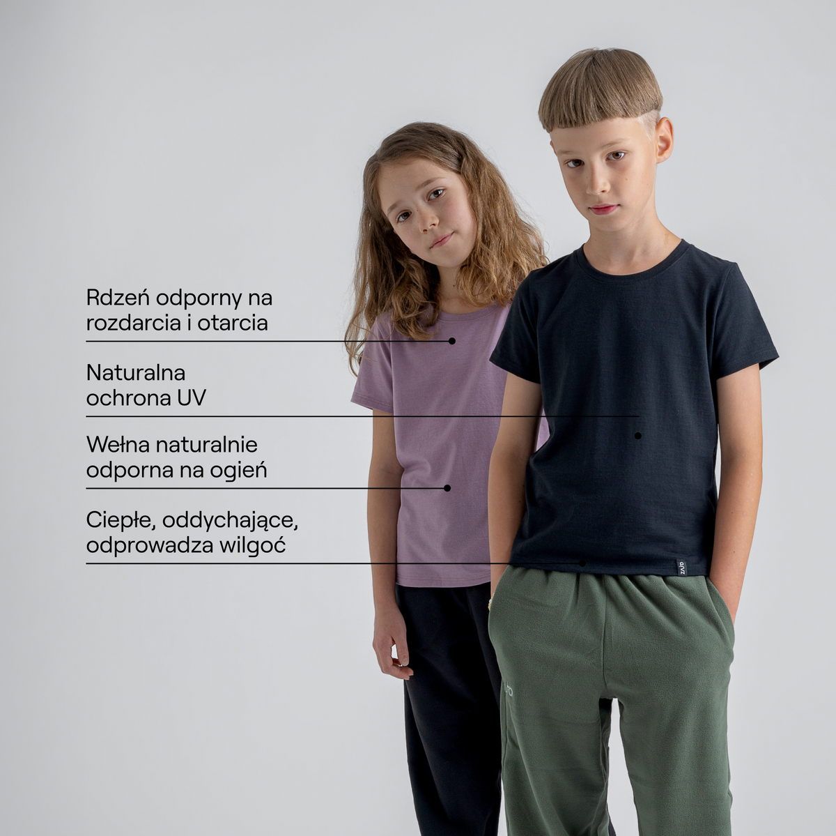 Amo Kid's Merino T-shirt — Dove Grey