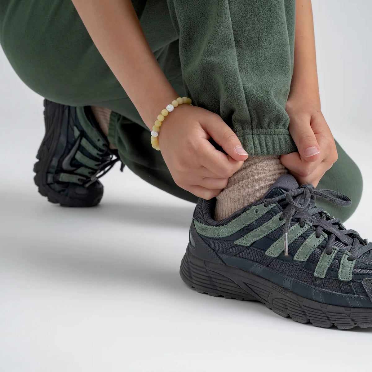 Auro Kid's Fleece Pants — Thyme Green