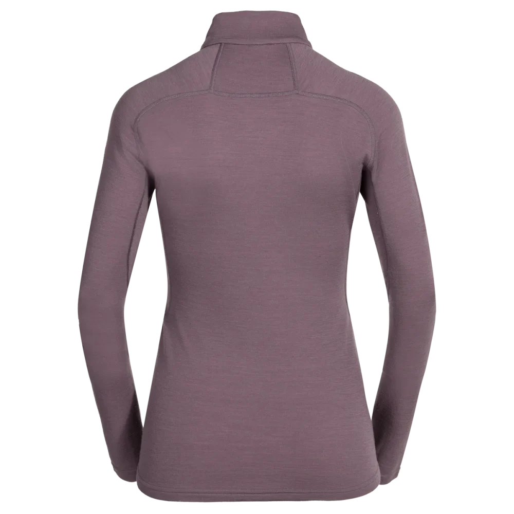 Hejma Women's Merino Zip Top — Grape Mauve