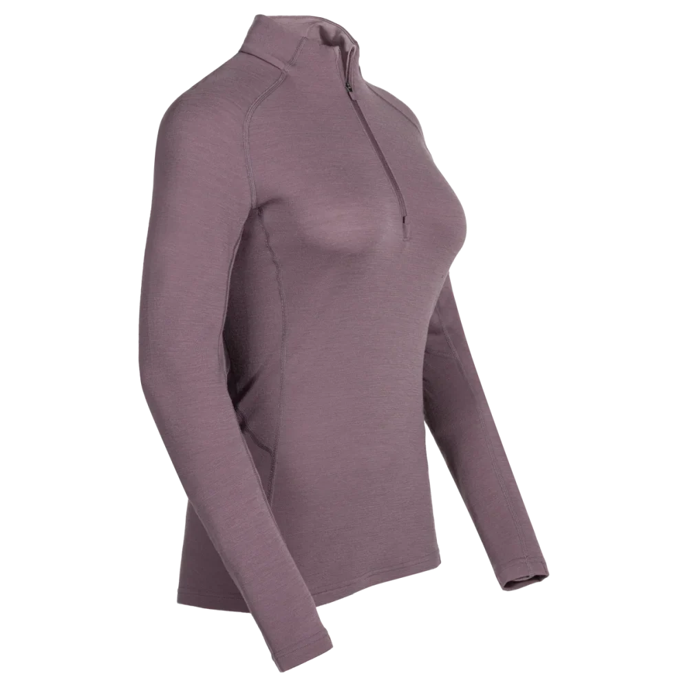 Hejma Women's Merino Zip Top — Grape Mauve