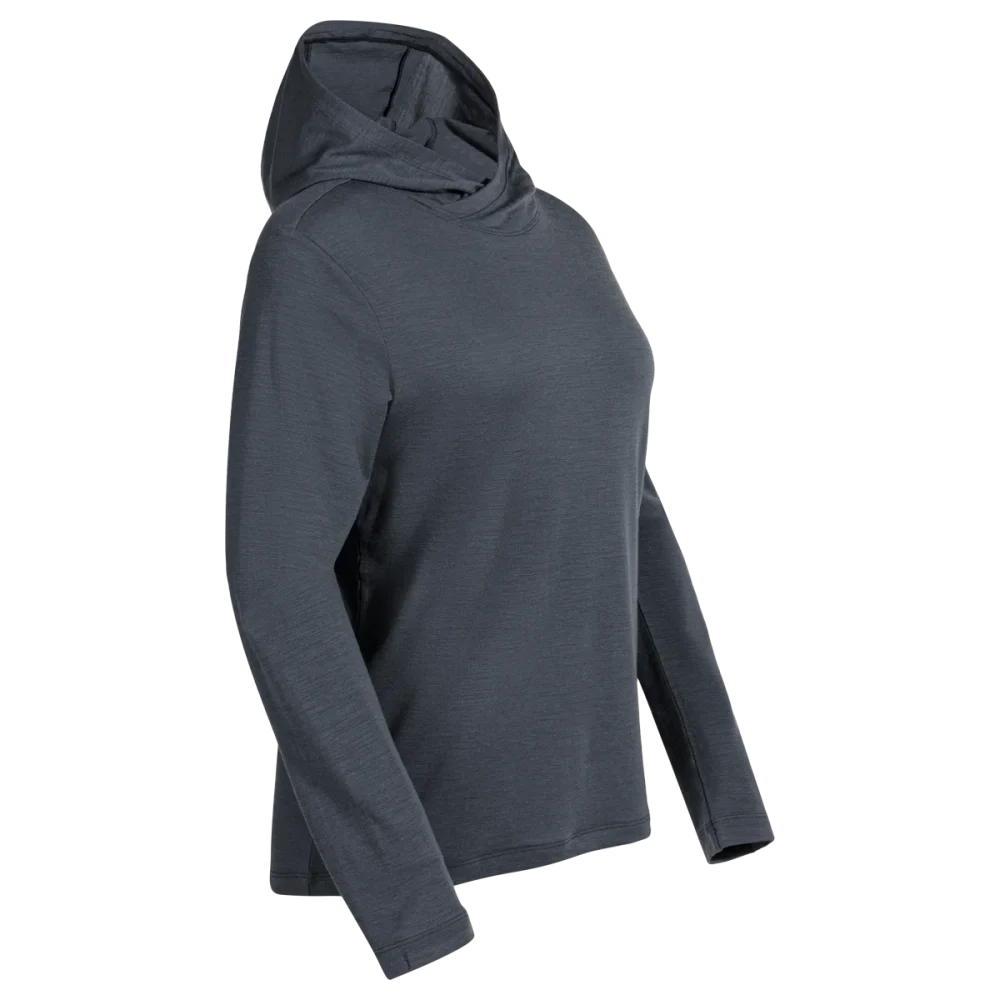 Kora Women's Merino Hoodie — Grey Navy