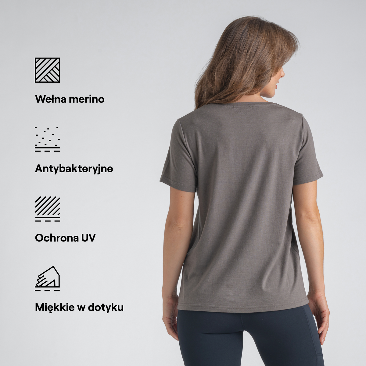 Kora Women's Merino T-shirt — Falcon Grey