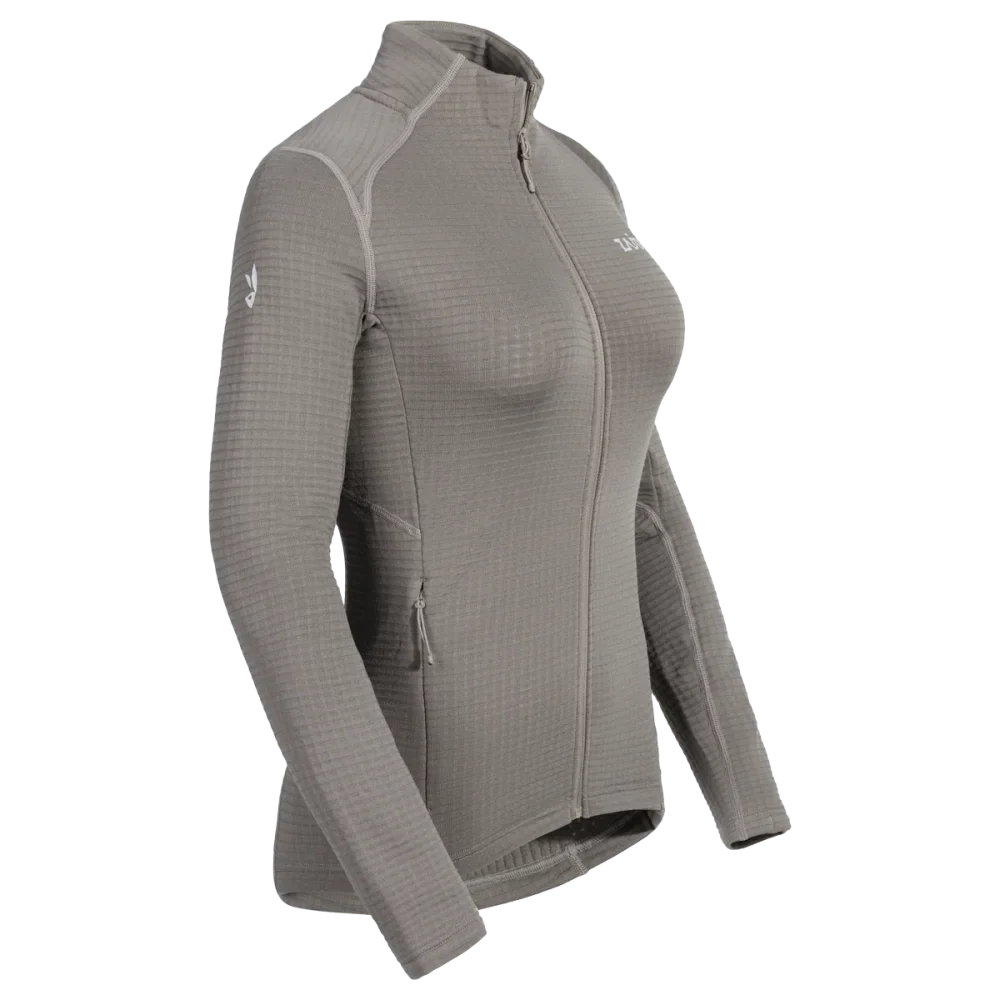 Kovri Women's Merino Grid Jacket — Taupe Beige