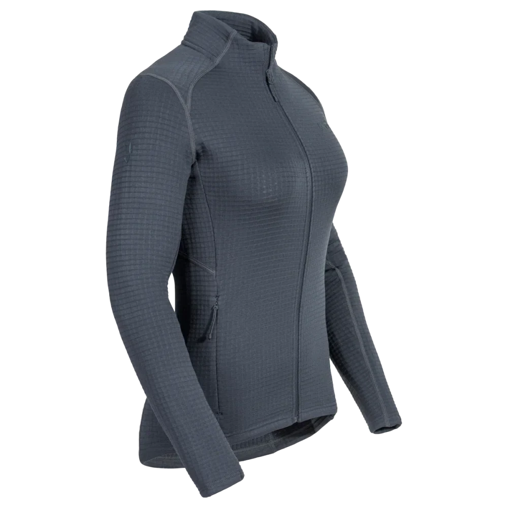 Kovri Women's Merino Grid Jacket — Grey Navy