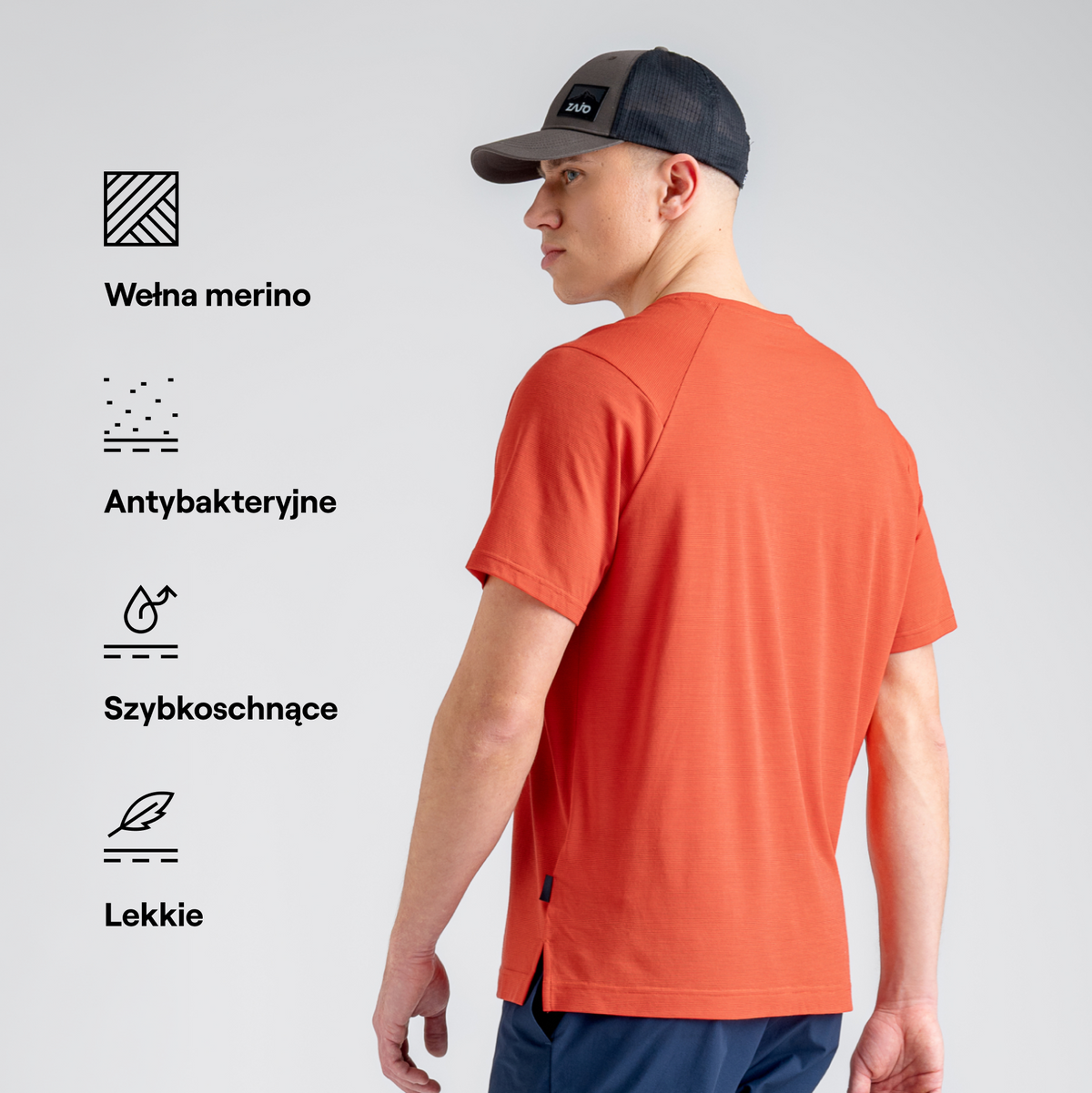 Plumo Men's Merino Light T-shirt — Espresso