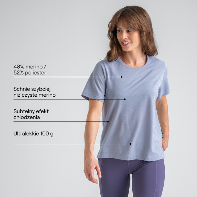 Plumo Women's Merino Light T-shirt — Espresso
