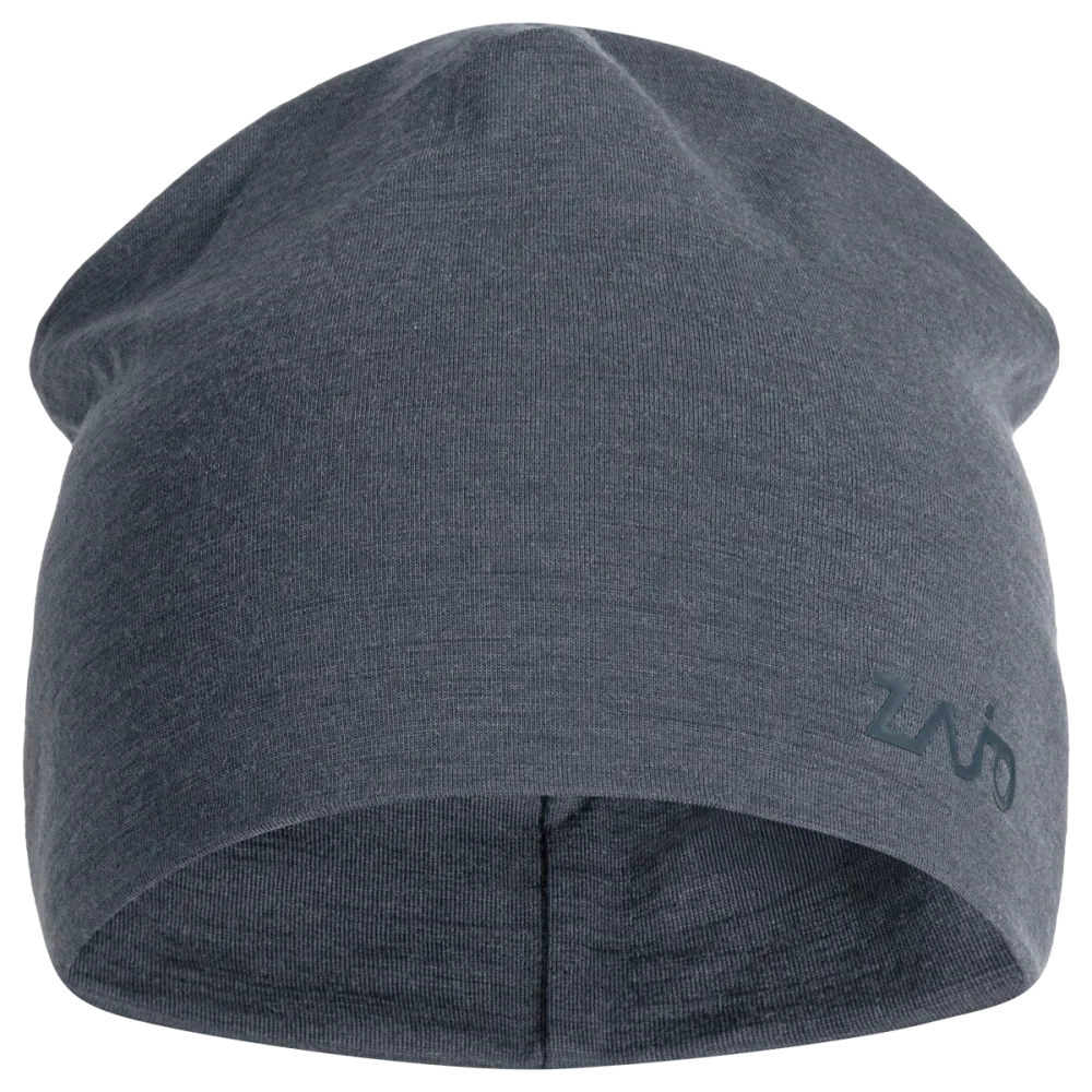 Senti Merino Beanie — Grey Navy