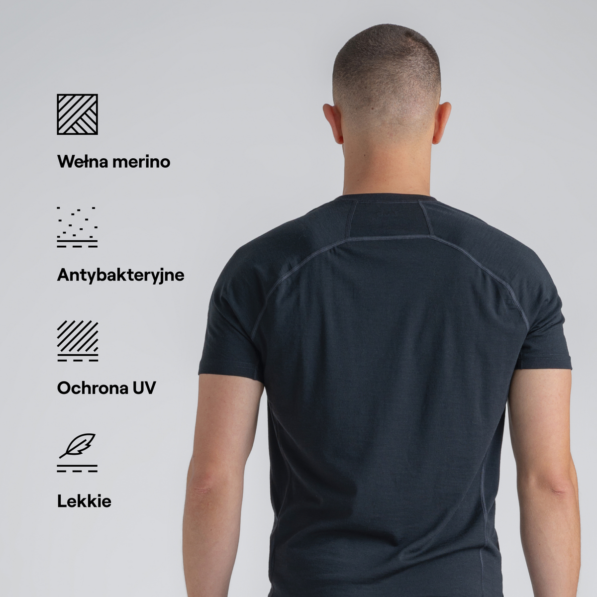 Senti Men's Merino T-shirt — Dark Navy