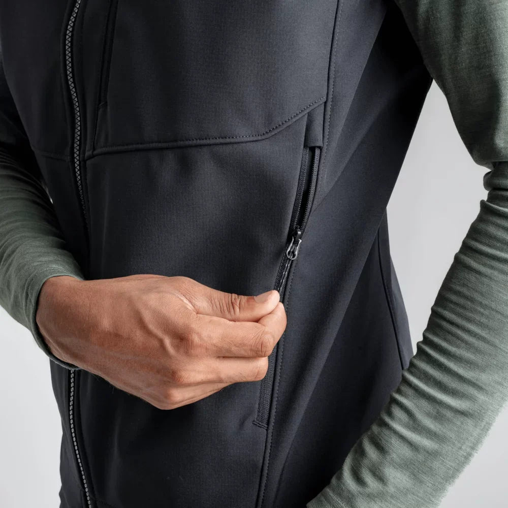 Vento Men's Softshell Vest — Black