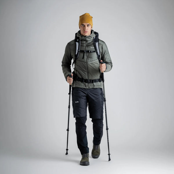 Spiro Men's Insulated Hybrid Jacket — Grey Navy
