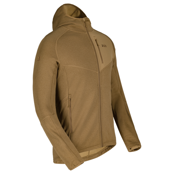Amiko Men's Fleece Hooded Jacket — Golden Brown
