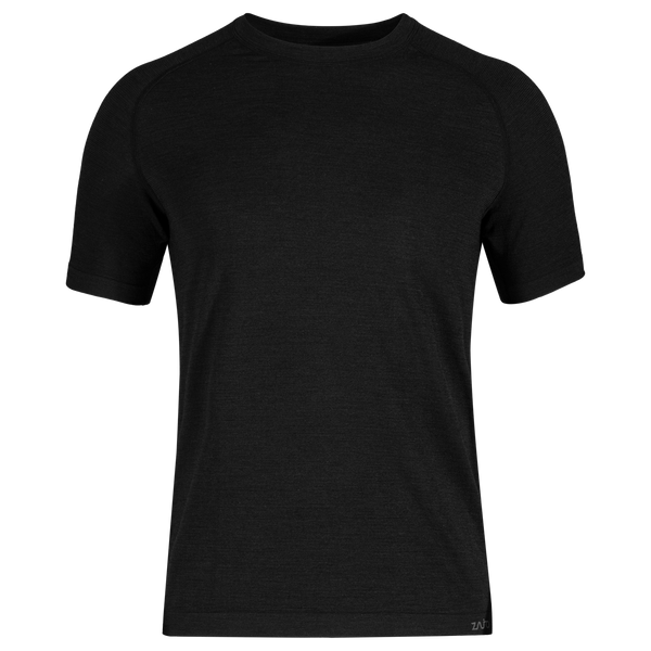 Lerta Men's Seamless Merino T-shirt — Black