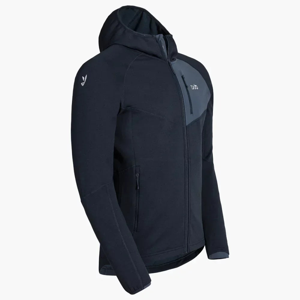 Amiko Men's Fleece Hooded Jacket — Dark Navy