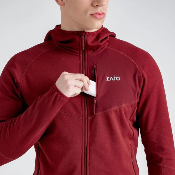 Amiko Men's Fleece Hooded Jacket — Harbor Blue