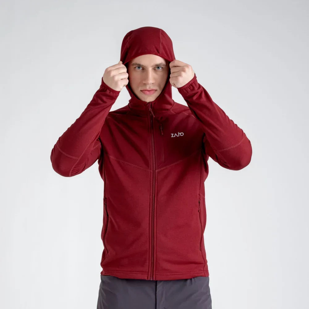 Amiko Men's Fleece Hooded Jacket — Golden Brown