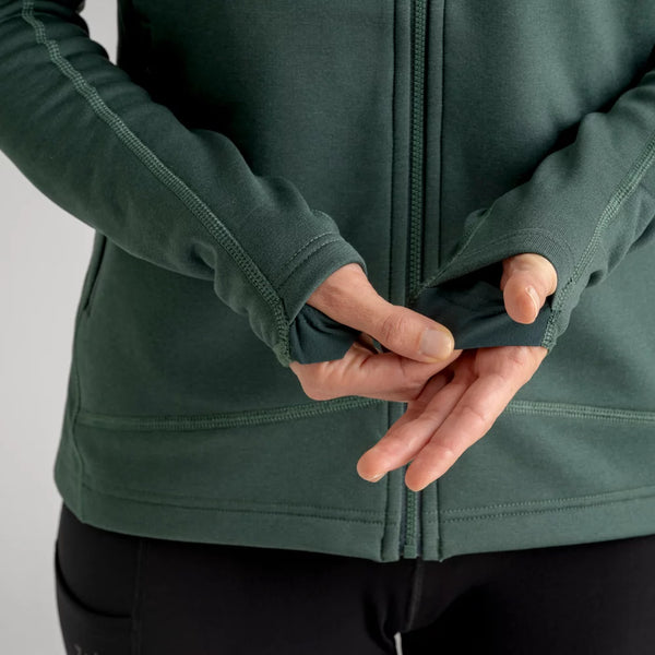 Amiko Women's Fleece Hooded Jacket — Green