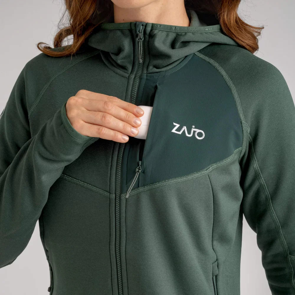 Amiko Women's Fleece Hooded Jacket — Dark Navy