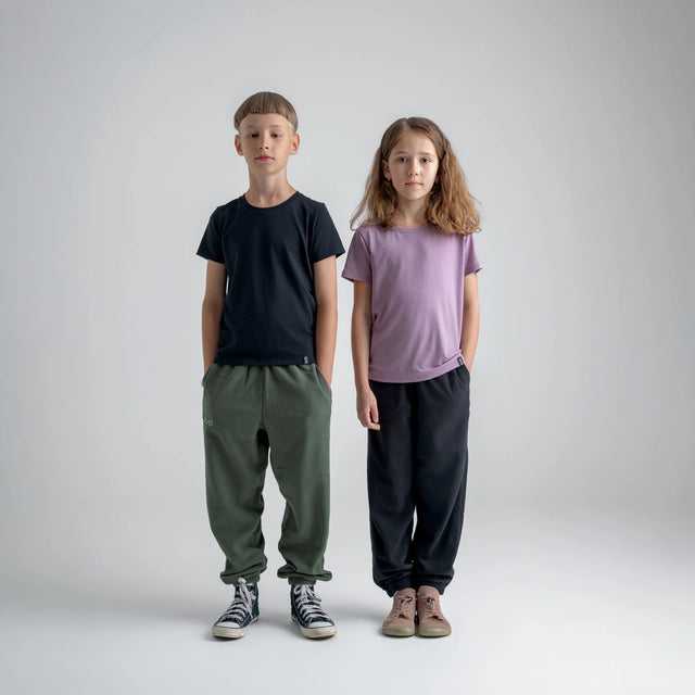 Amo Kid's Merino T-shirt — Iced Mauve