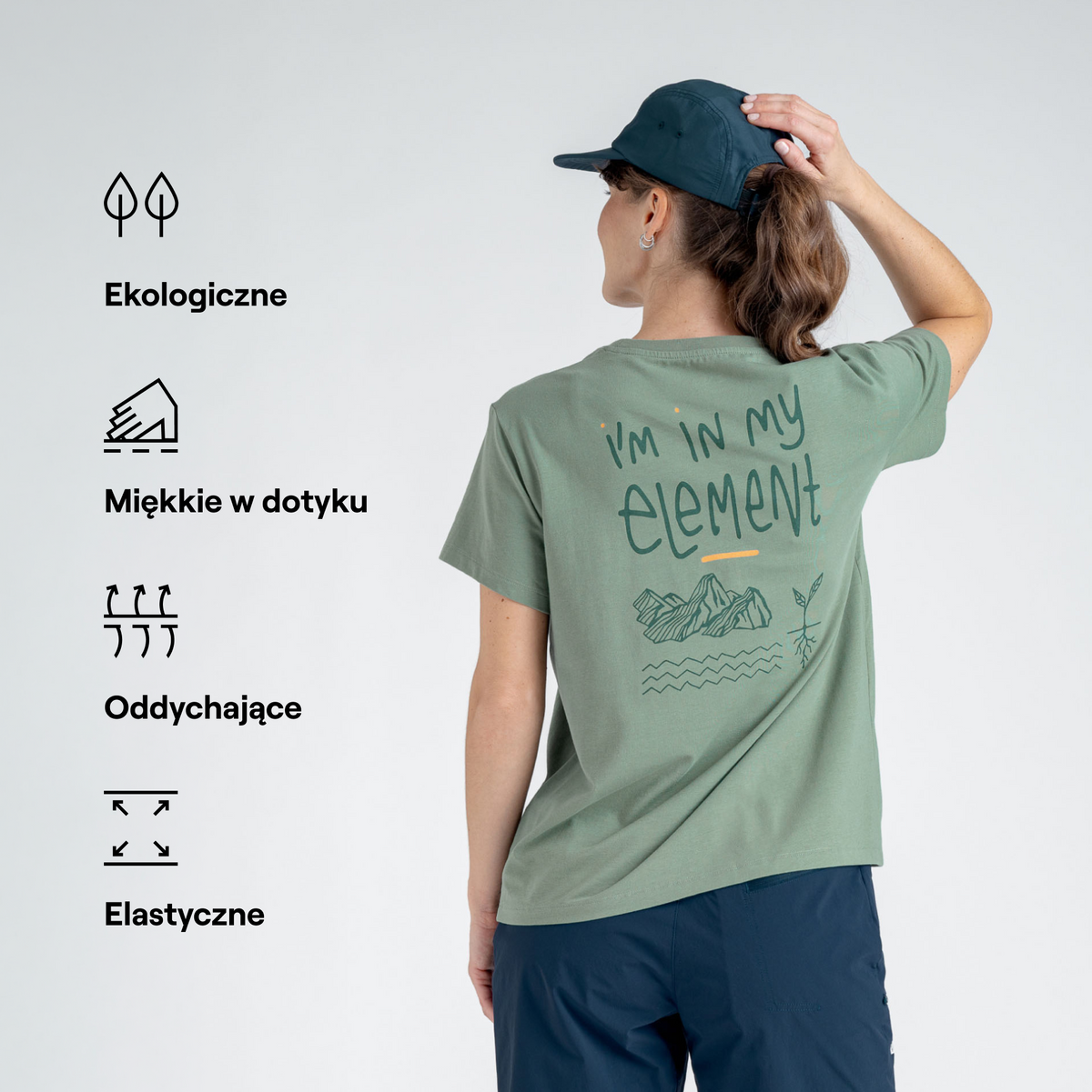 Arbo Women's Organic Cotton T-shirt — White Element