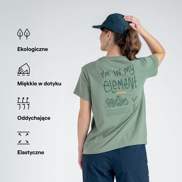 Arbo Women's Organic Cotton T-shirt — White Element