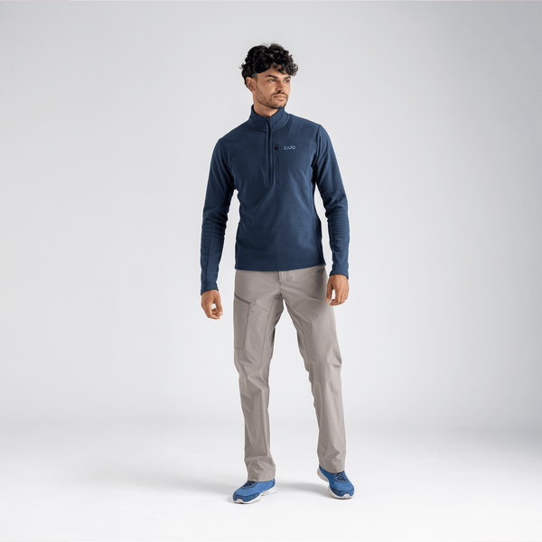 Auro Men's Fleece Zip Top — Golden Brown