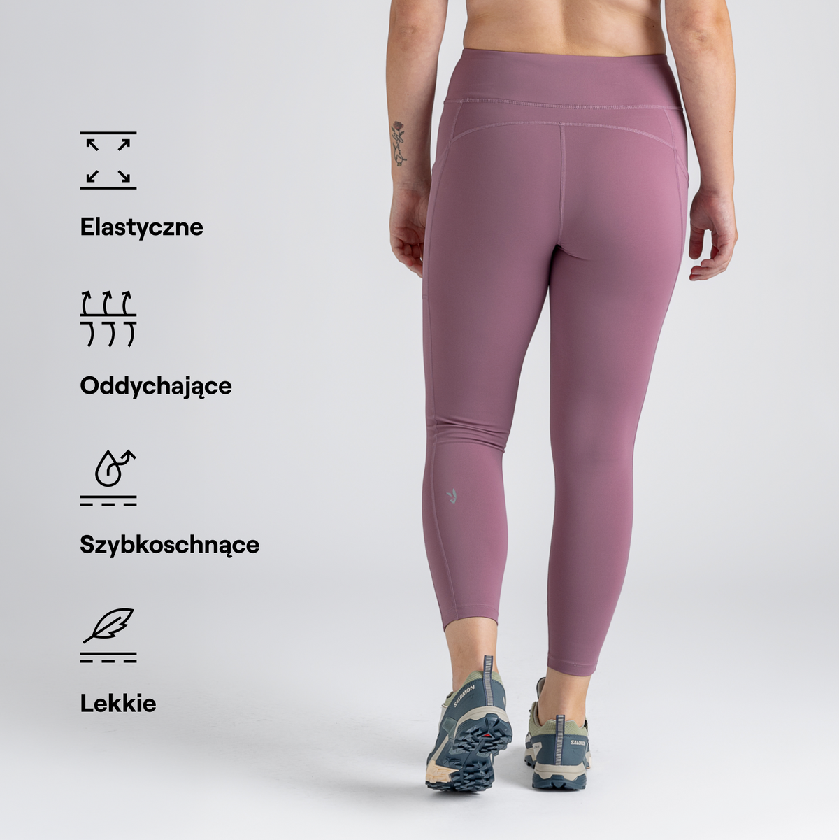 Fluo Women's Ankle Leggings — Light Rose