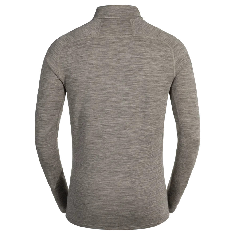 Hejma Men's Merino Zip Top — Taupe Beige