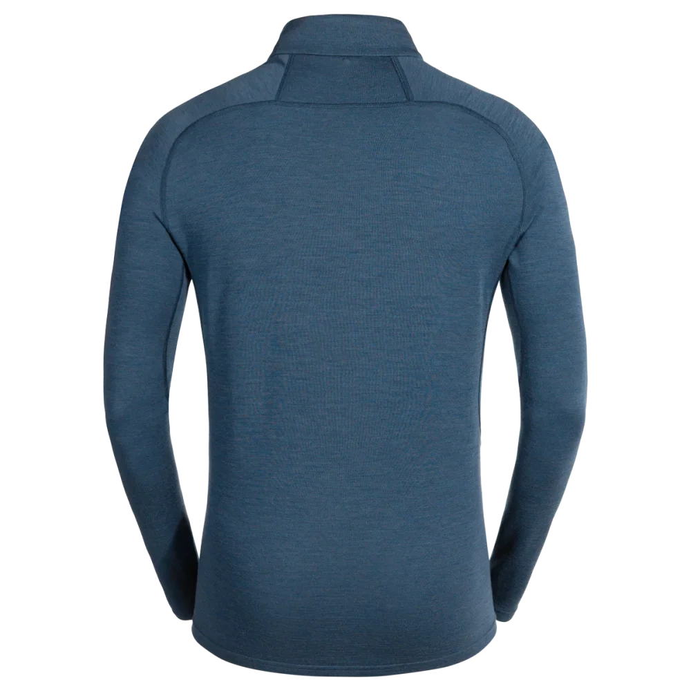 Hejma Men's Merino Zip Top — Blue