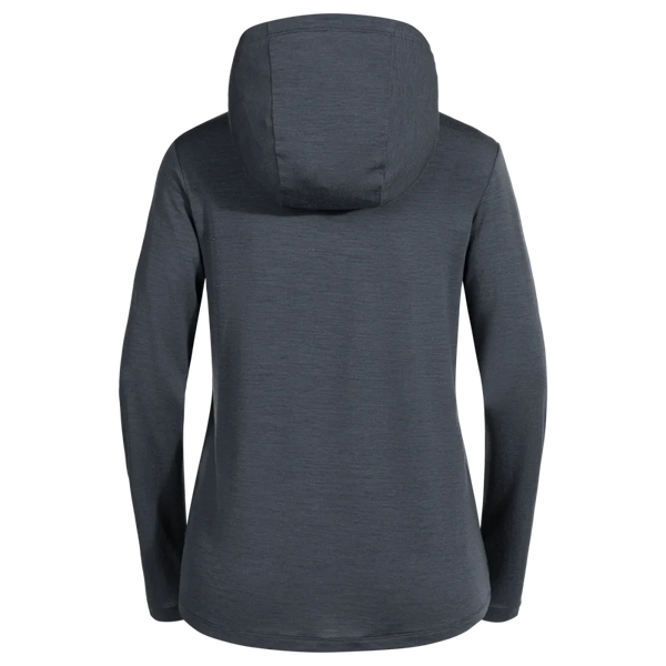 Kora Women's Merino Hoodie — Grey Navy