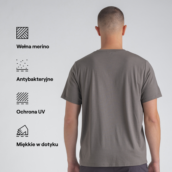 Kora Men's Merino T-shirt — Black Element