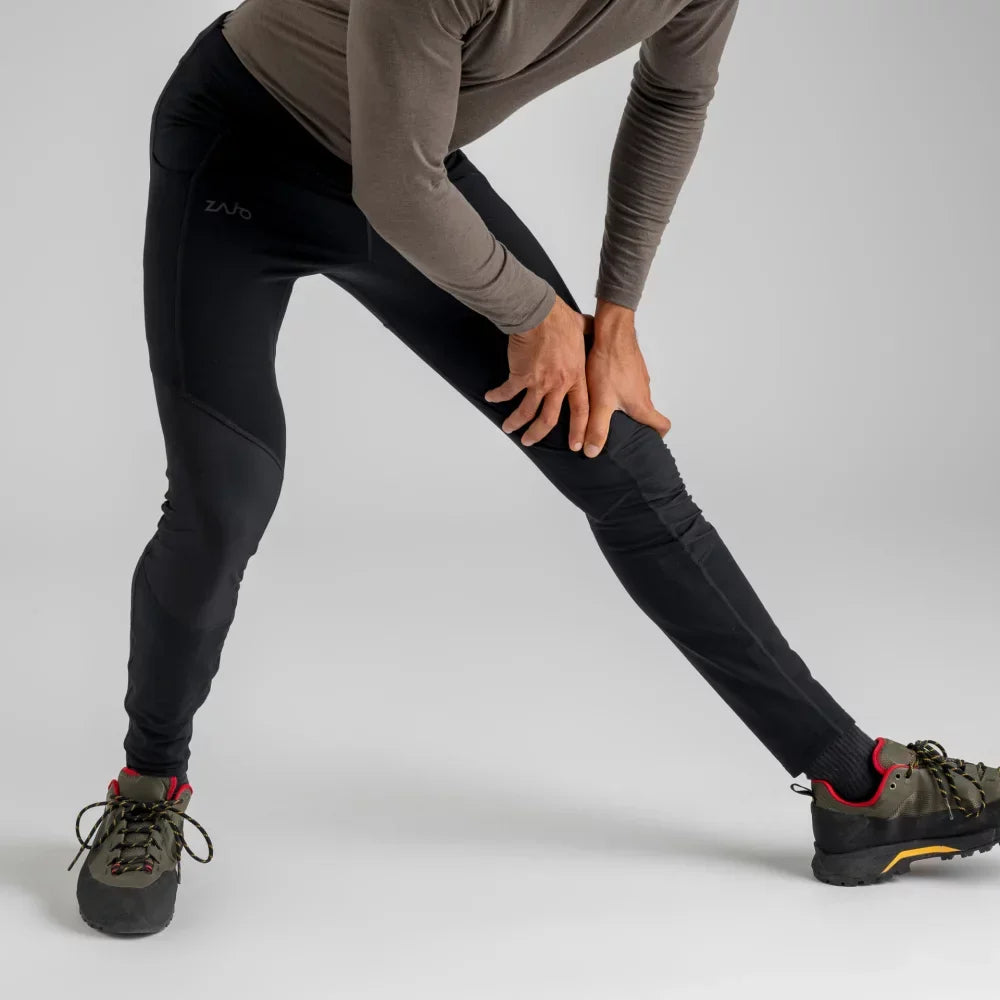 Montaro Men's Thermal Elastic Tights — Black