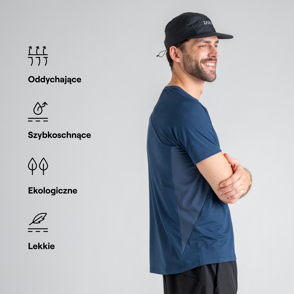Movo Men's Performance T-shirt — Navy