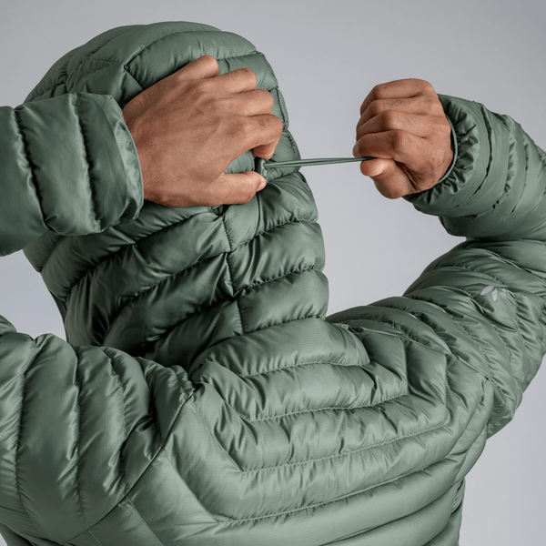 Nubaro Men's Insulated Hooded Jacket — Sage Green