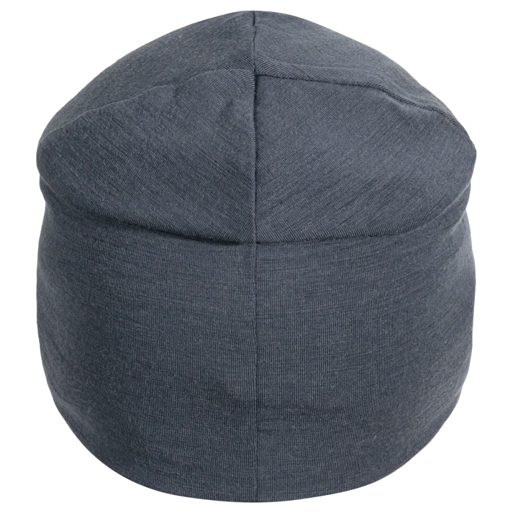 Senti Merino Beanie — Grey Navy