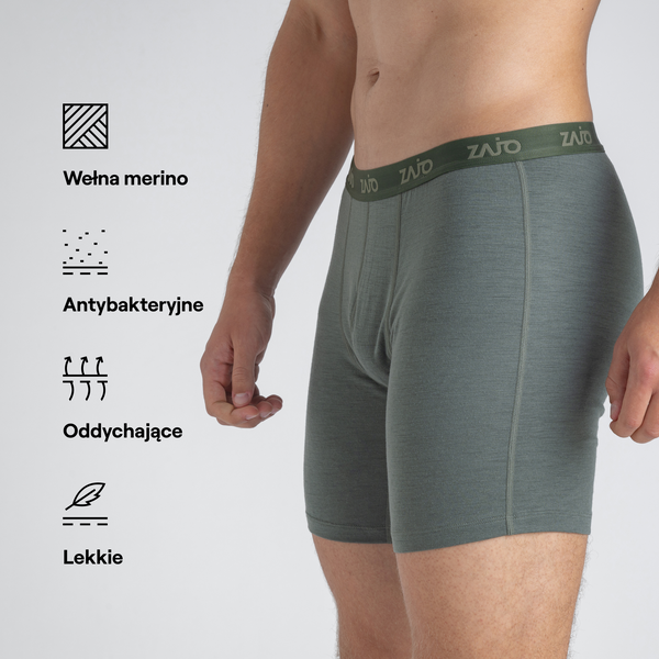 Senti Men's Merino Boxer Briefs Long — Dark Navy