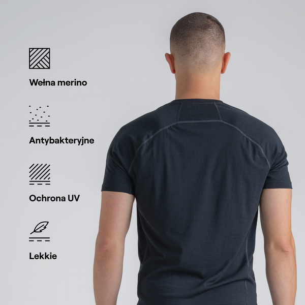 Senti Men's Merino T-shirt — Amber Gold