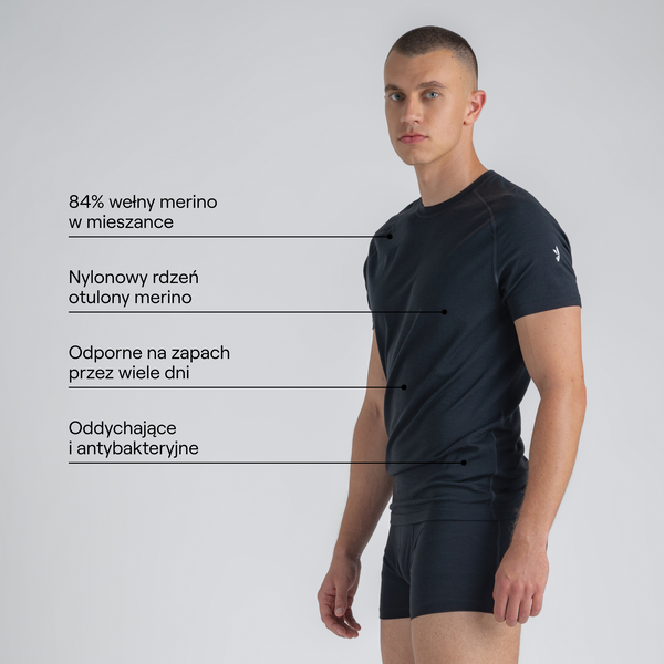 Senti Men's Merino T-shirt — Blue