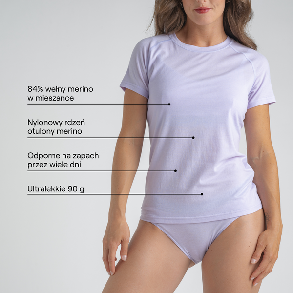 Senti Women's Merino T-shirt — Purple