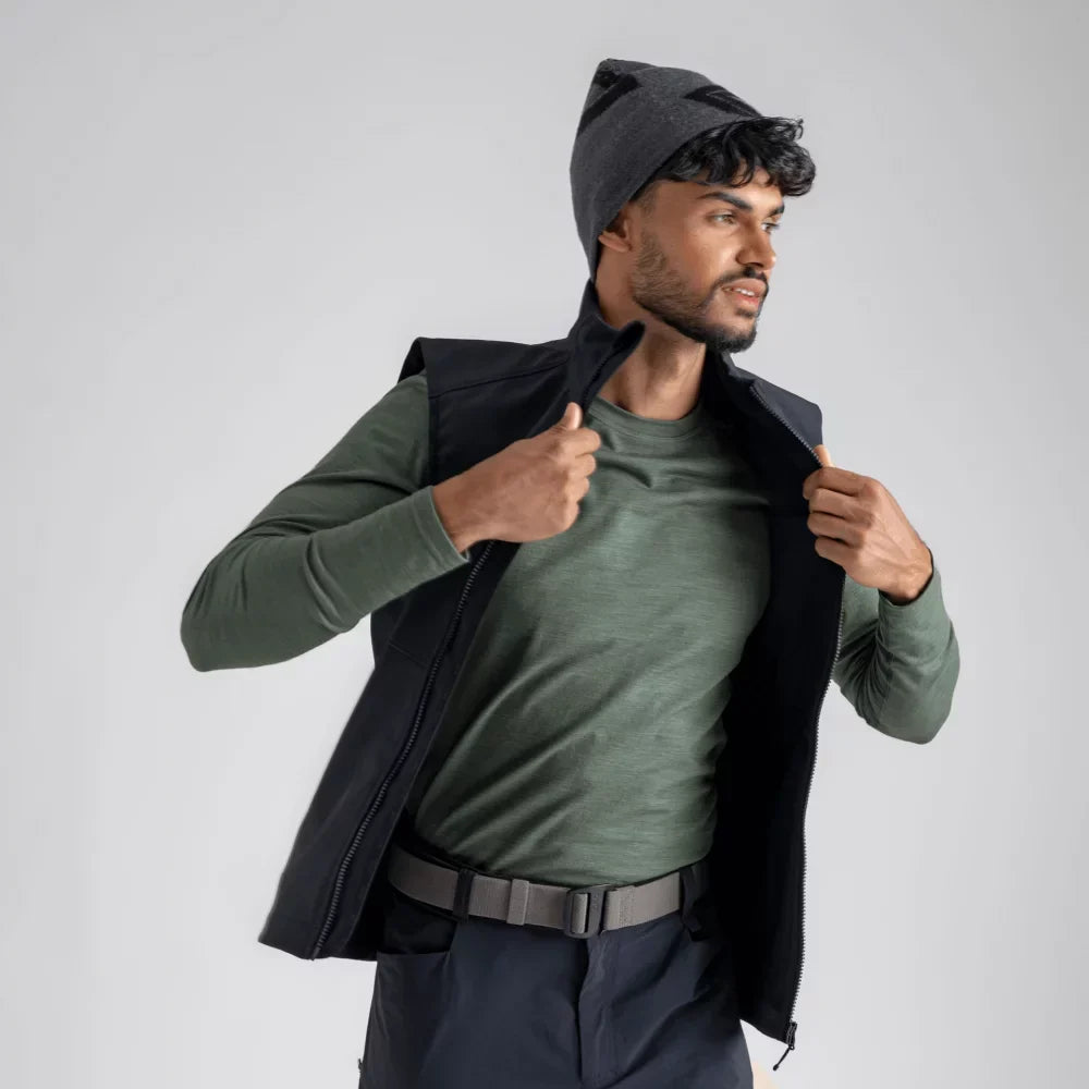 Vento Men's Softshell Vest — Black